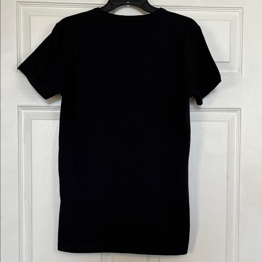 Roberto Cavalli Logo Black T-Shirt Women's M NWOT Italian Designer Cotton Tee - Picture 4 of 12